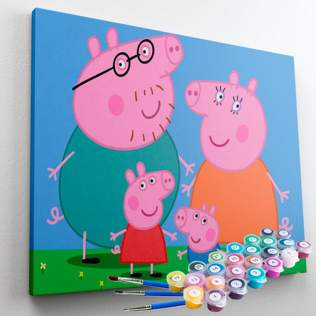 Kit Pintura Terapêutica  -  Peppa Pig Família