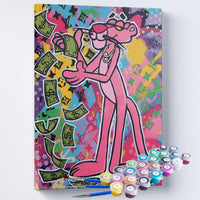Pintura Terapêutica - Pantera Cor de Rosa  - PopArt08