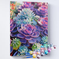 Kit Pintura Terapêutica  - Suculentas Coloridas