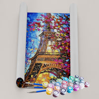 Kit Pintura Terapêutica -  A Torre Eiffel e as Flores