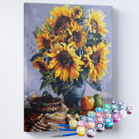 Kit Pintura Terapêutica  - Vaso de Girassol