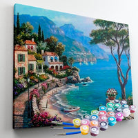 Kit Pintura Terapêutica  - Vilarejo na Praia